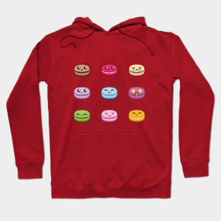 Kawaii Macaron Expressions Hoodie